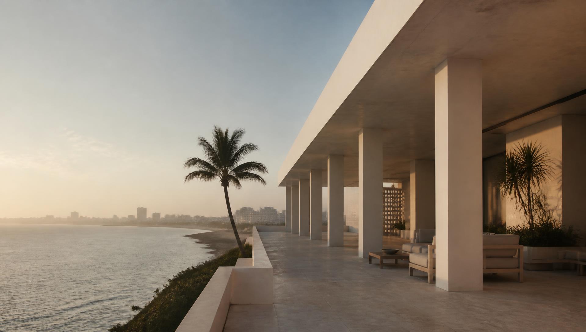 A modernist residence overlooking the Indian Ocean in Maputo